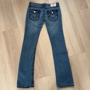 Women’s true religion size 28 Joey low rise bootcut flare jeans